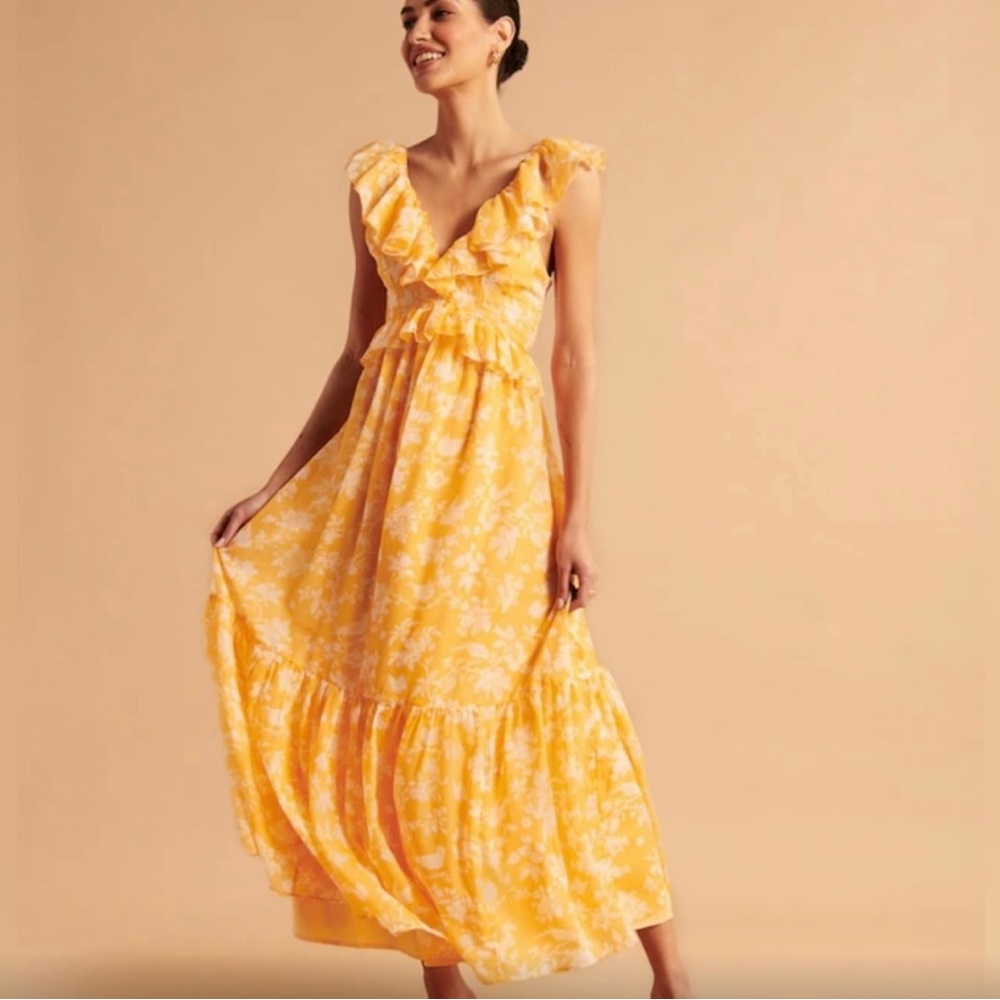 Abercrombie Ruffle maxi dress